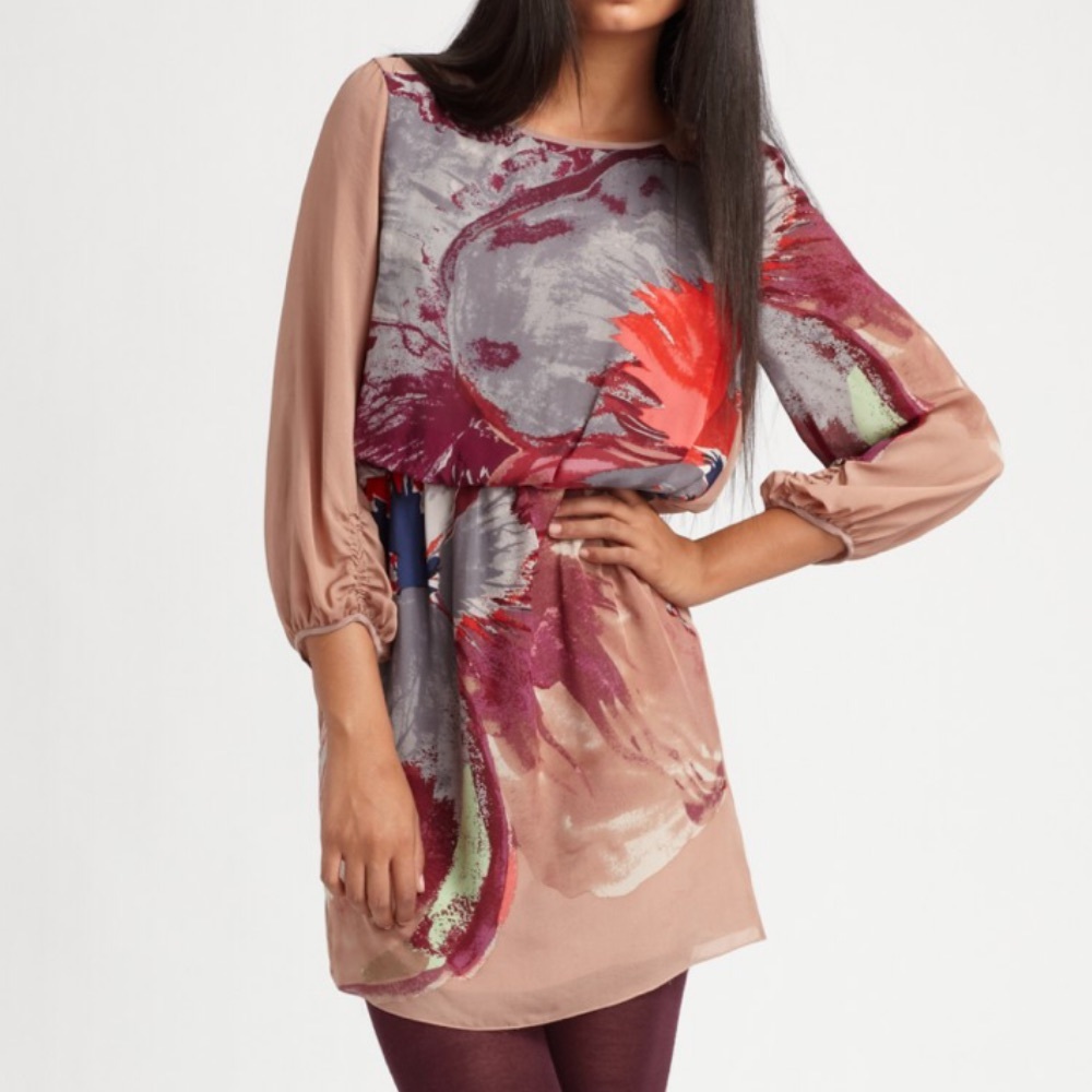 Tibi viola floral dress